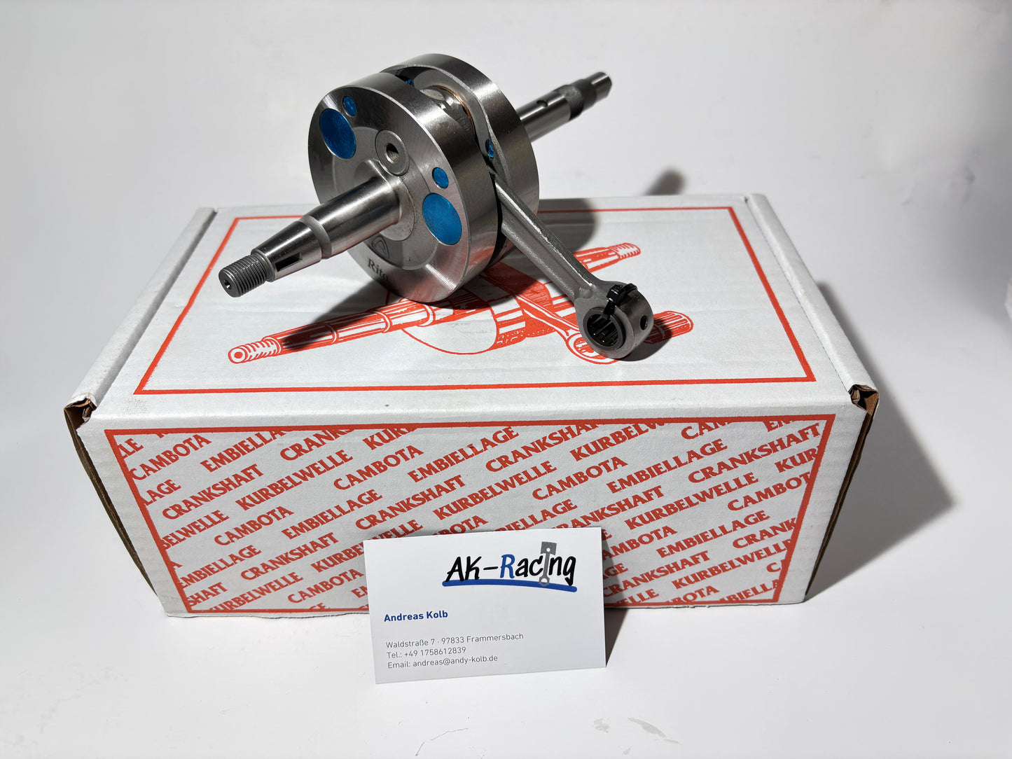 Rito Vollwangenkurbelwelle 41,8mm Hub, Zündapp 5-Gang, KS50