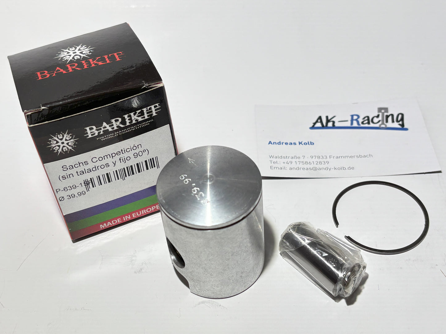 Barikit 1-Ring Kolben, 40mm, Sachs 50s