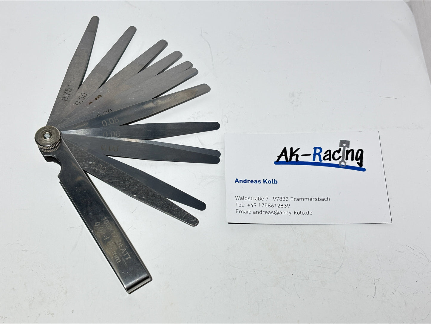 Fühlerlehre, Fächerspion, Ventillehre