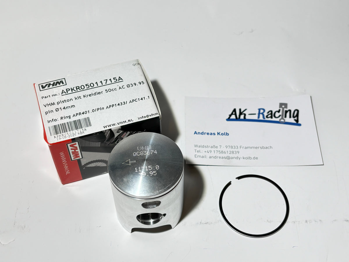 VHM 1-Ring Racing Kolben 40mm, 14mm Kolbenbolzen, Kreidler