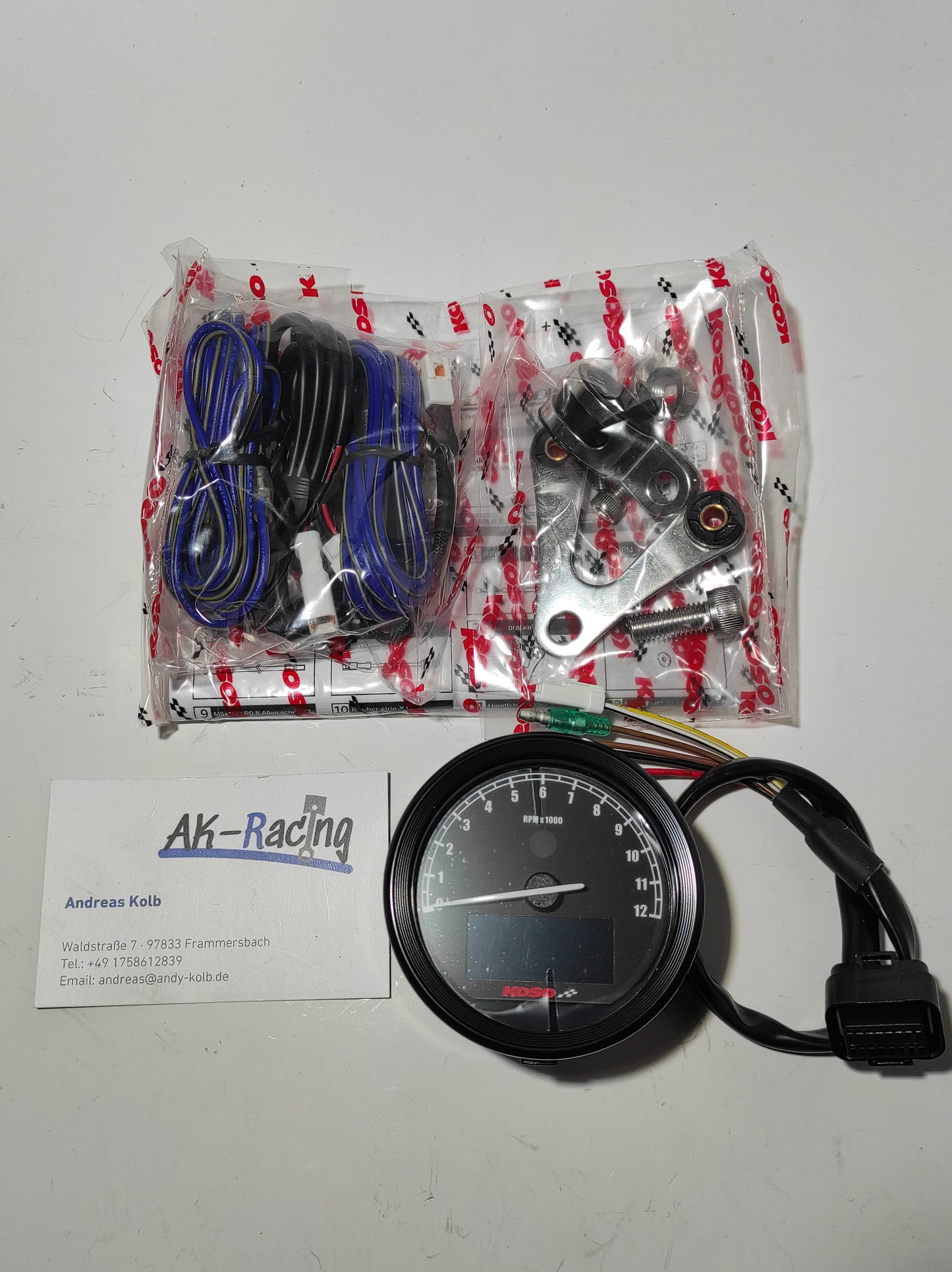 Koso Drehzahlmesser 12000U/min, 60mm