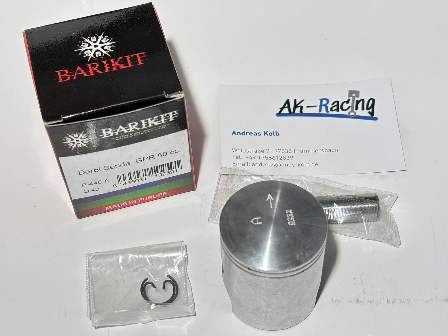 Barikit 2-Ring Kolben, Gusszylinder, Derbi Senda, Sachs 506
