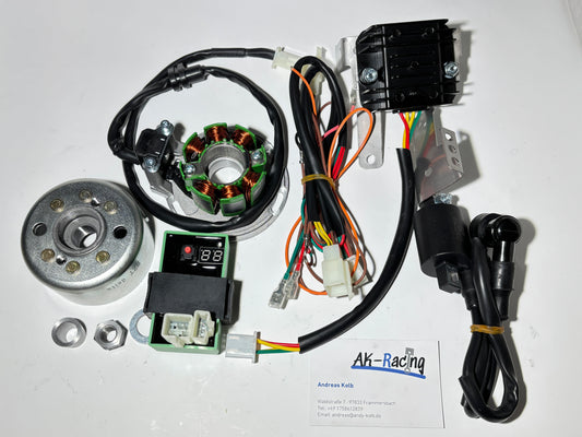 Delta 25 Zündung M10S, 10 Zündkurven, Drehzahlbegrenzer, 90mm Grundplatte, 100W, Sachs, Zündapp, Kreidler